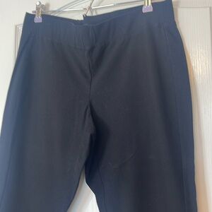 Eileen Fisher Black Stretch Crepe Cropped Pants Size Large